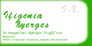 ifigenia nyerges business card